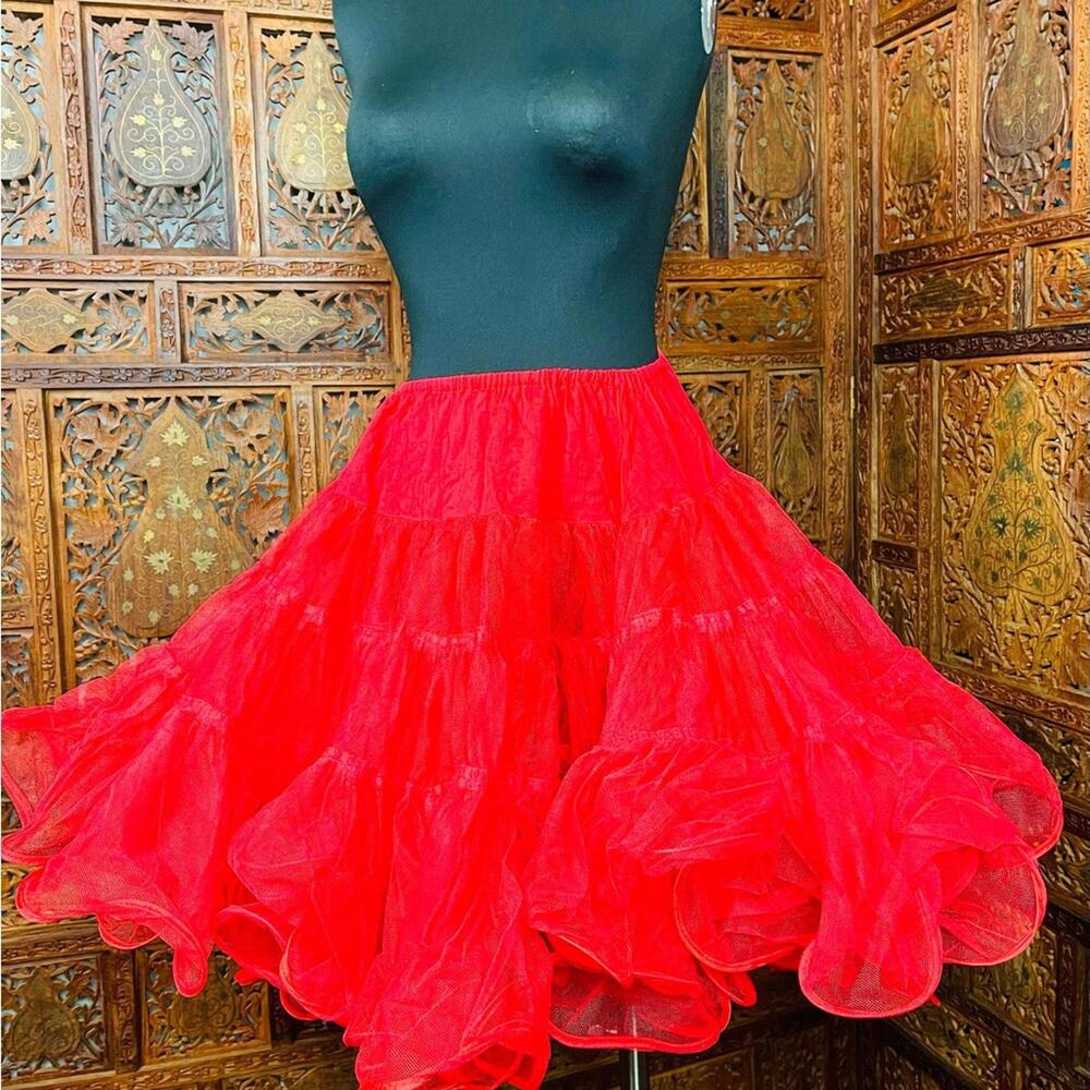 Vintage 1960’s Petticoat Moulin Rouge Ruffled Slip